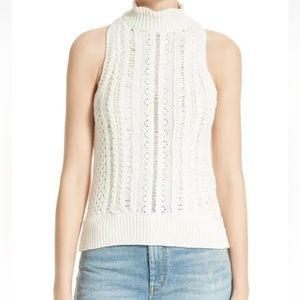 REBECCA TAYLOR EYELET SWEATER BLOUSE